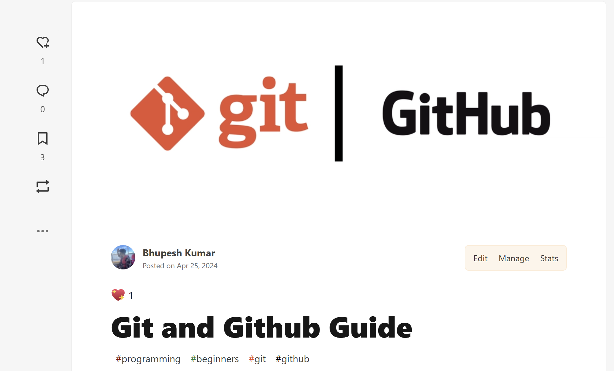 Git and GitHub Guide Cover Image