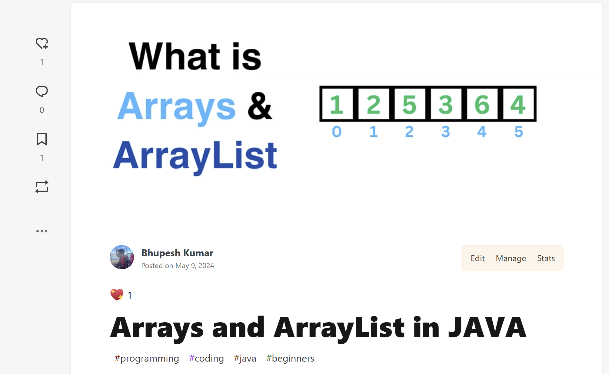 Arrays and ArrayList in Java Post Cover