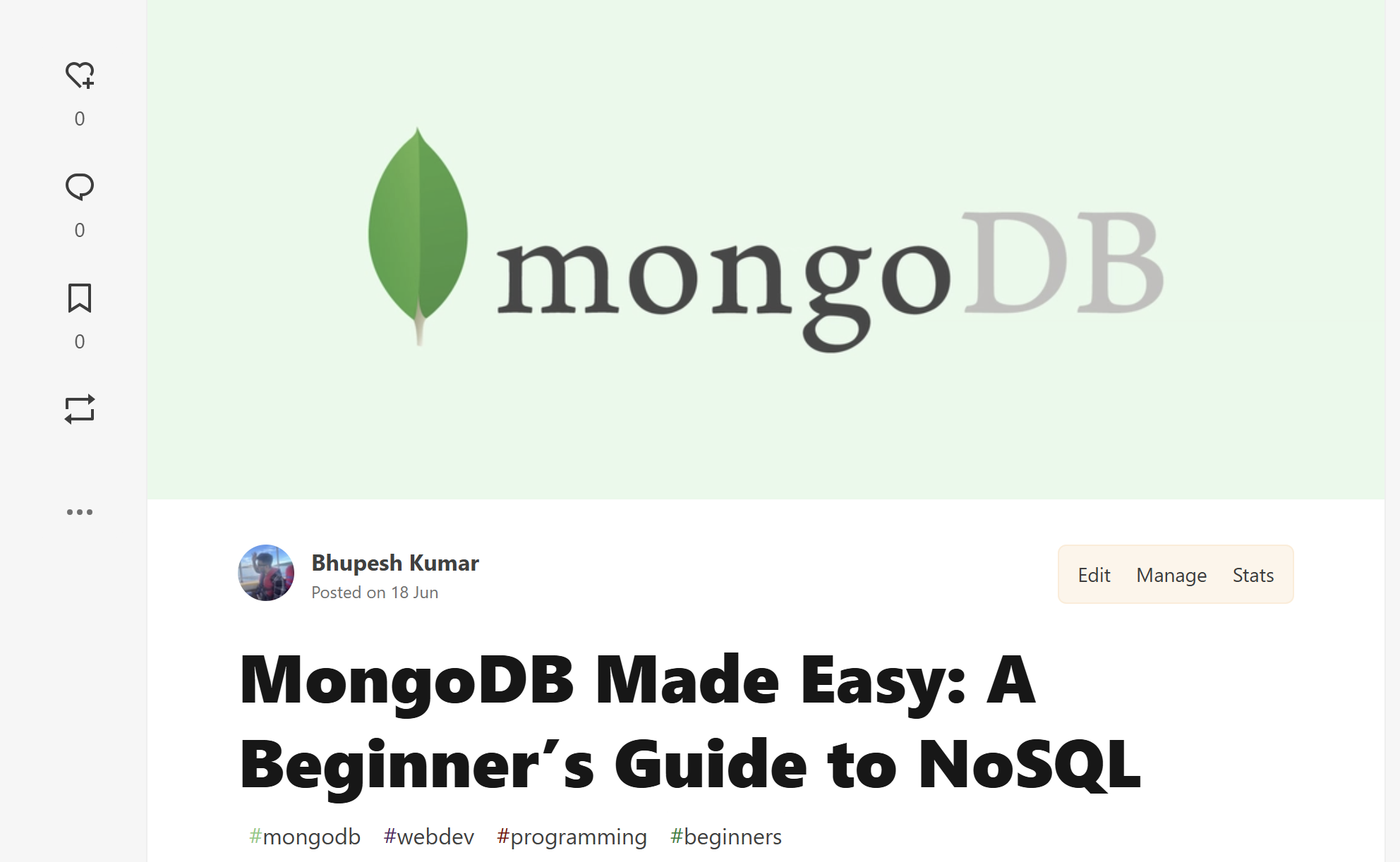Cover image for MongoDB beginner's guide